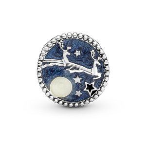 NWT Pandora Silver Santa's Sleigh Charm